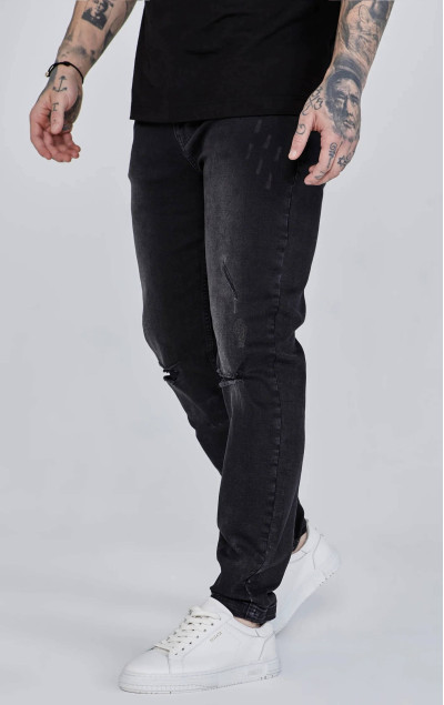 Sik Silk Black Washed Jeans
