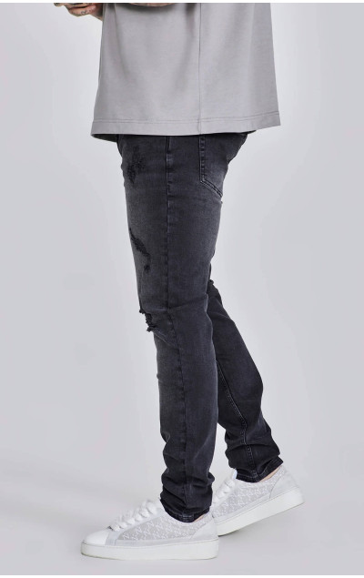 Sik Silk Black Washed Jeans