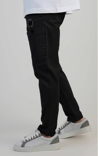 Sik Silk Men’s Black Smart Cargo Pants