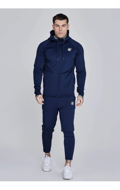 Sik Silk Pánská Modrá Mikina Essentials Poly Full Zip