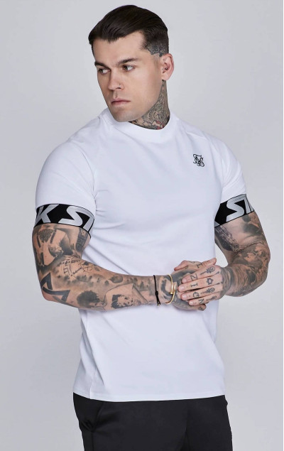 Sik Silk Pánské Bílé Tričko Tech