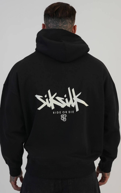 Sik Silk Black Graphic Hoodie