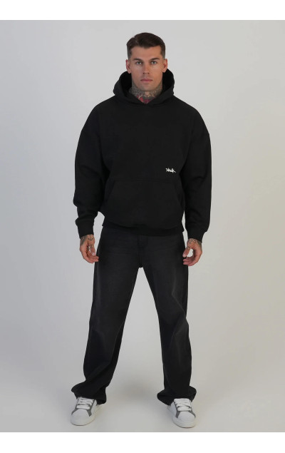 Sik Silk Herren Schwarzer Graphic Hoodie