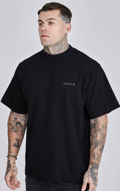 Sik Silk Férfi Fekete Graphic Póló