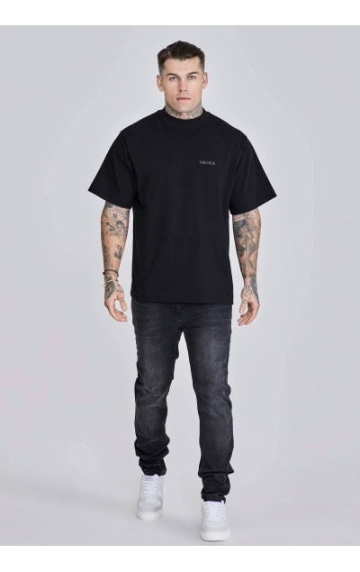 Sik Silk Férfi Fekete Graphic Póló