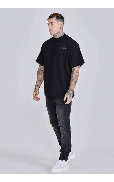 Sik Silk Herren Schwarzes Graphic T-Shirt