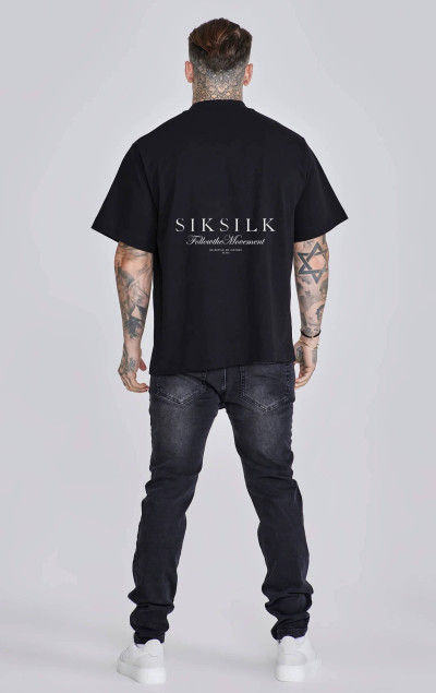 Sik Silk Men’s Black Graphic T-Shirt