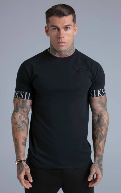 Sik Silk Męski Czarny T-shirt Tech