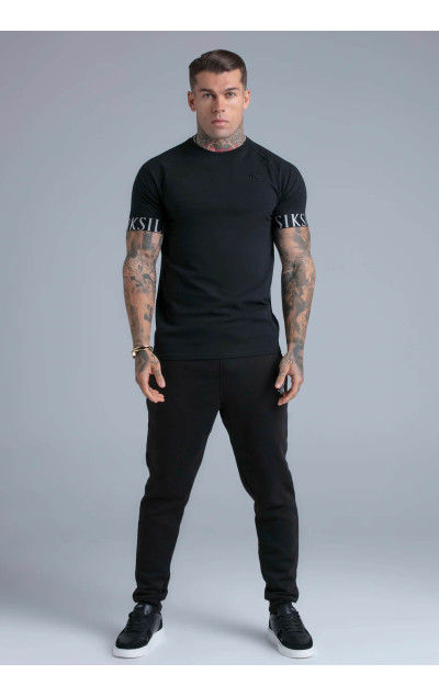 Sik Silk Pánské Černé Tričko Tech