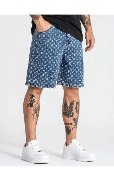Gianni Kavanagh Férfi Kék Rövidnadrág Monogram