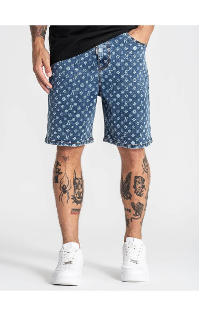 Gianni Kavanagh Férfi Kék Rövidnadrág Monogram