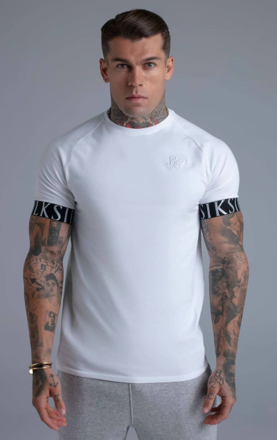 Sik Silk Pánské Bílé Tričko Tech