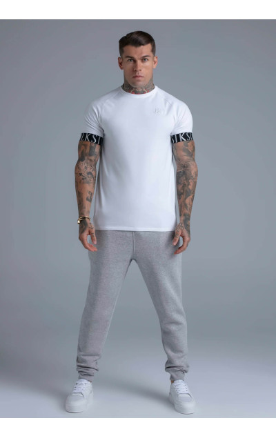 Sik Silk Męski Biały T-shirt Tech