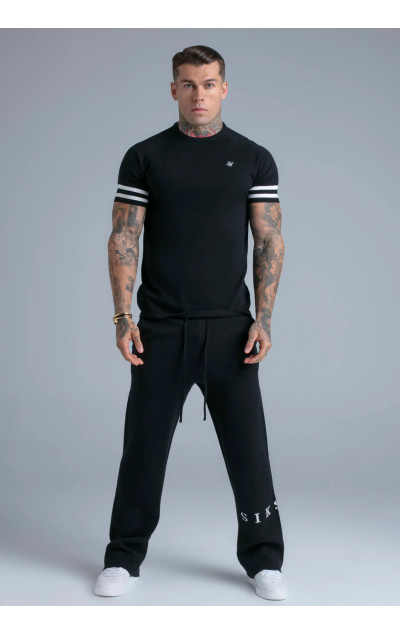 Sik Silk Men’s Black KnittedT-Shirt