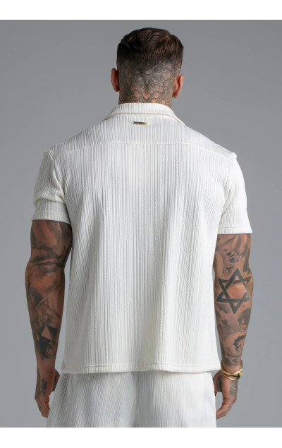 Sik Silk Pánská Bílá Košile Textured