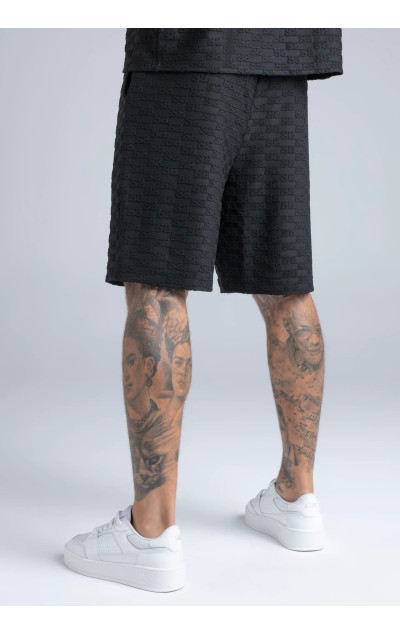 Sik Silk Pantaloni Scurți Negri Pentru Bărbați Towelling