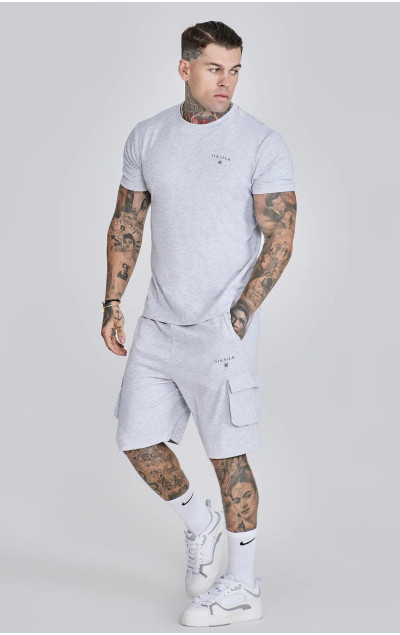 Sik Silk Grey T-Shirt and Shorts Set