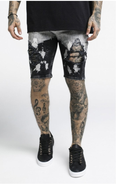 Sik Silk Dip-Dye Denim Shorts