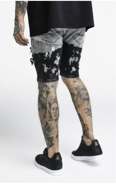 Sik Silk Dip-Dye Denim Shorts