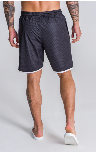 Gianni Kavanagh Black Racer Roses Shorts