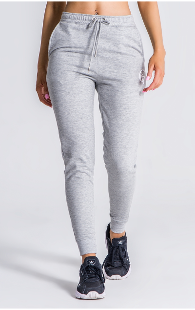 Gianni Kavanagh Grey Melange Joggers With GK White Embroidery