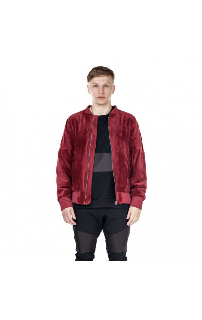 CHICHIMAISON Cherry Velvet Bomber