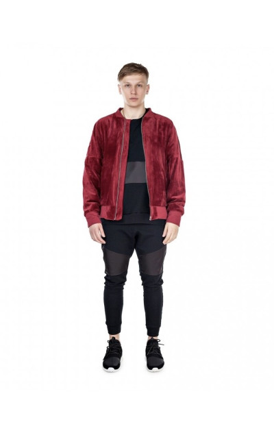 CHICHIMAISON Cherry Velvet Bomber