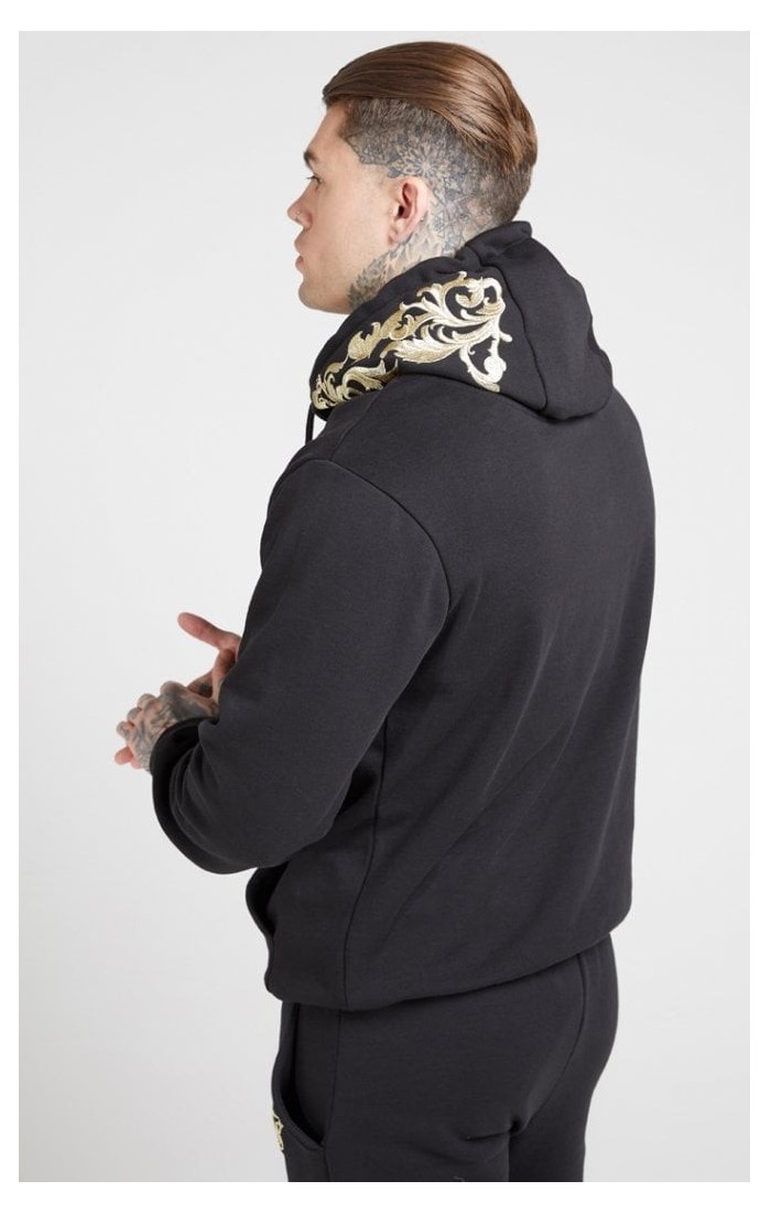 Sik Silk Overhead Hoodie Jet Black \u0026 Gold