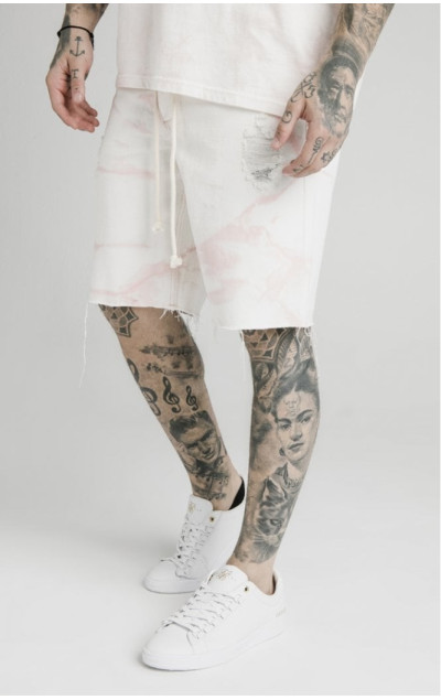 Sik Silk Loose Fit Denim Shorts Light Pink